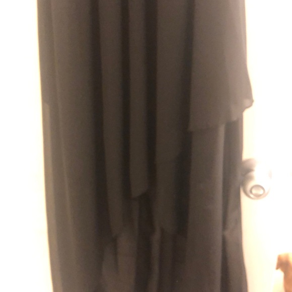 Black dress short mini skirt front long back - Picture 5 of 5
